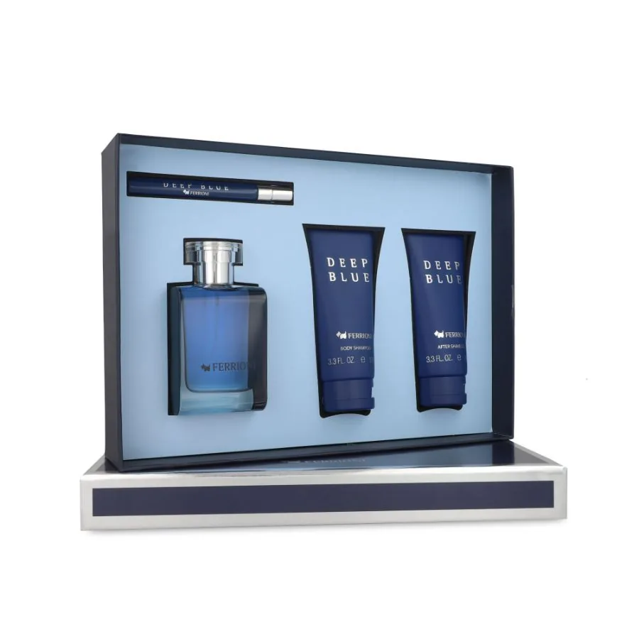 SET C FERRIONI DEEP BLUE 100ML. EDT+AFTER+GEL+MINI