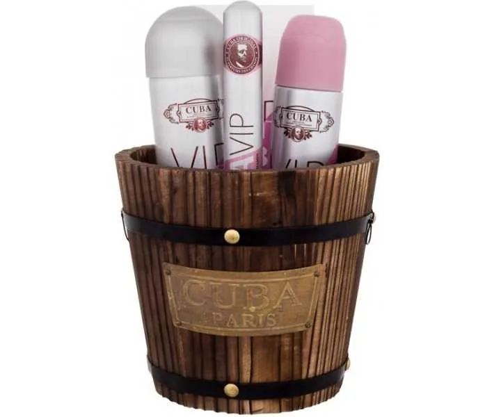 SET D CUBA VIP 100ML. EDP+MINI+BODY+DESODORANTE