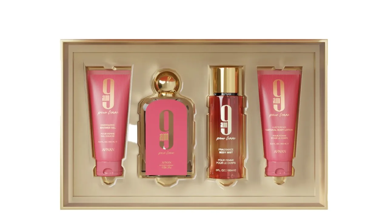 SET D AFNAN 9AM 100ML. EDP+BODY+CREMA+GEL