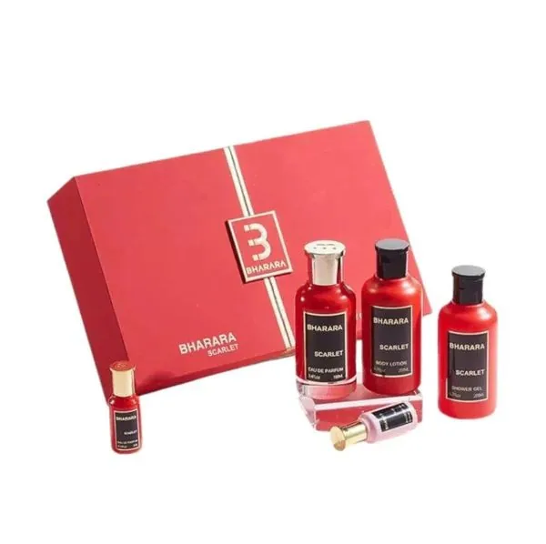 SET D BHARARA SCARLET 100ML. EDP+CREMA+GEL+2 MINIS