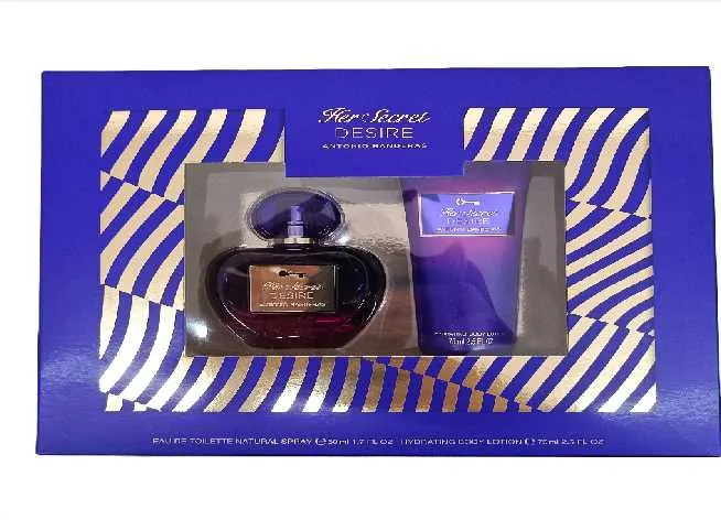 SET D ANTONIO B. HER SECRET DESIRE 50ML. EDT+CREMA