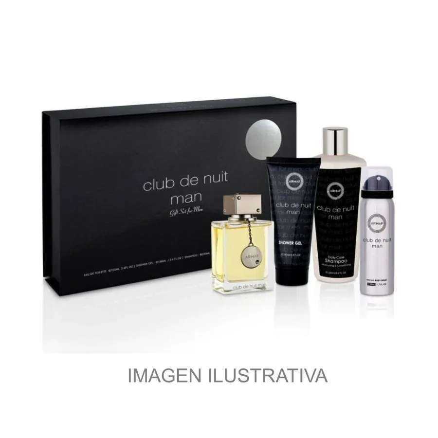 SET C ARMAF CLUB DE NUIT 105ML. EDT+GEL+DESODORANTE+SHAMPOO