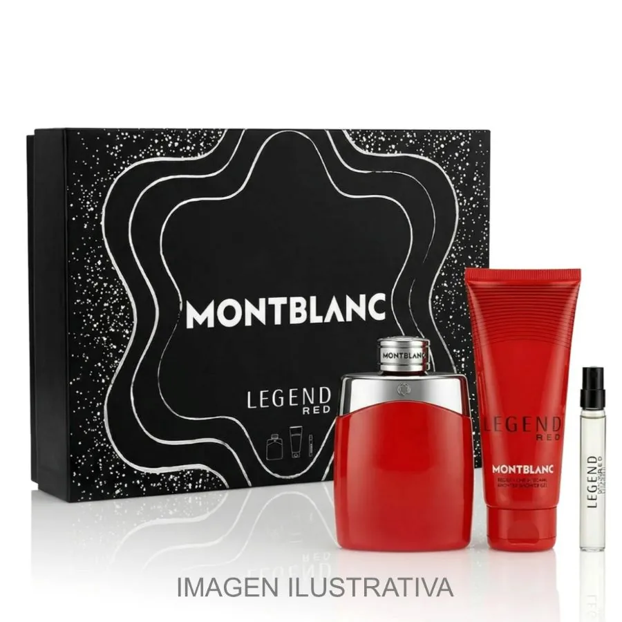 SET C MONT B. LEGEND RED 100ML. EDP+MINI+GEL