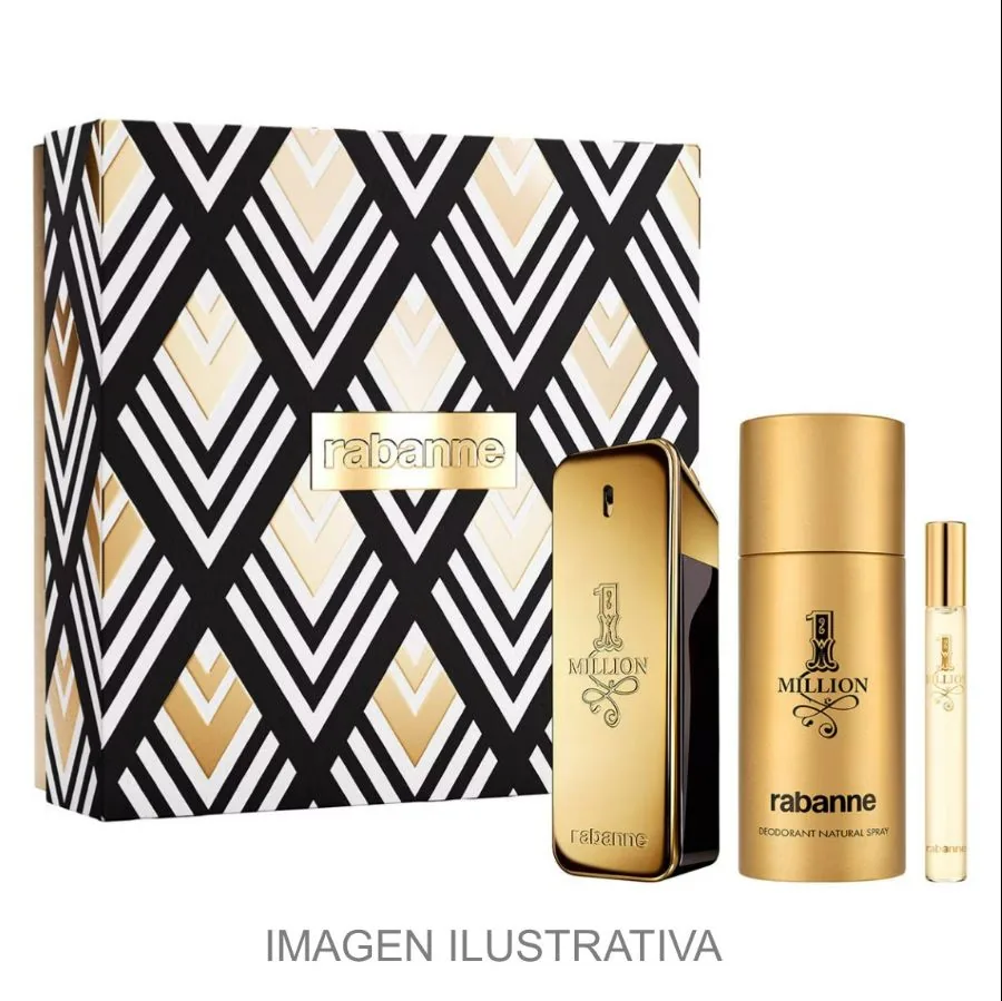 SET C PACO R. 1 MILLION 100ML. EDT+DESODORANTE+MINI