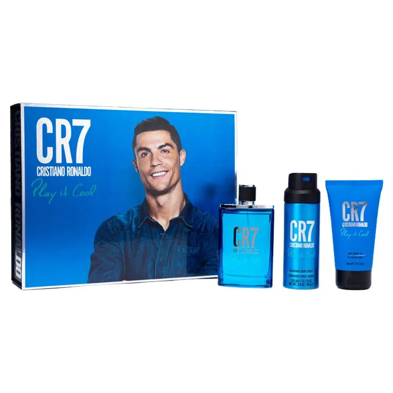 SET C CRISTIANO R. CR7 PLAY IT COOL 100ML. EDT+DESODORANTE+GEL