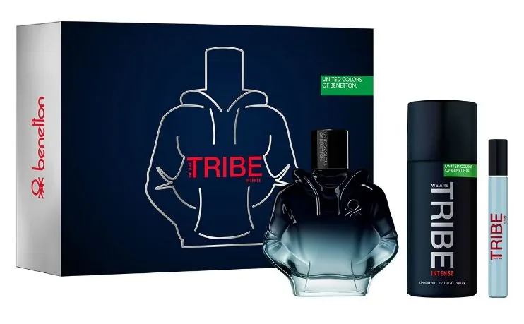 SET C BENETTON WE ARE TRIBE INTENSE 90ML. EDP+DESODORANTE+MINI