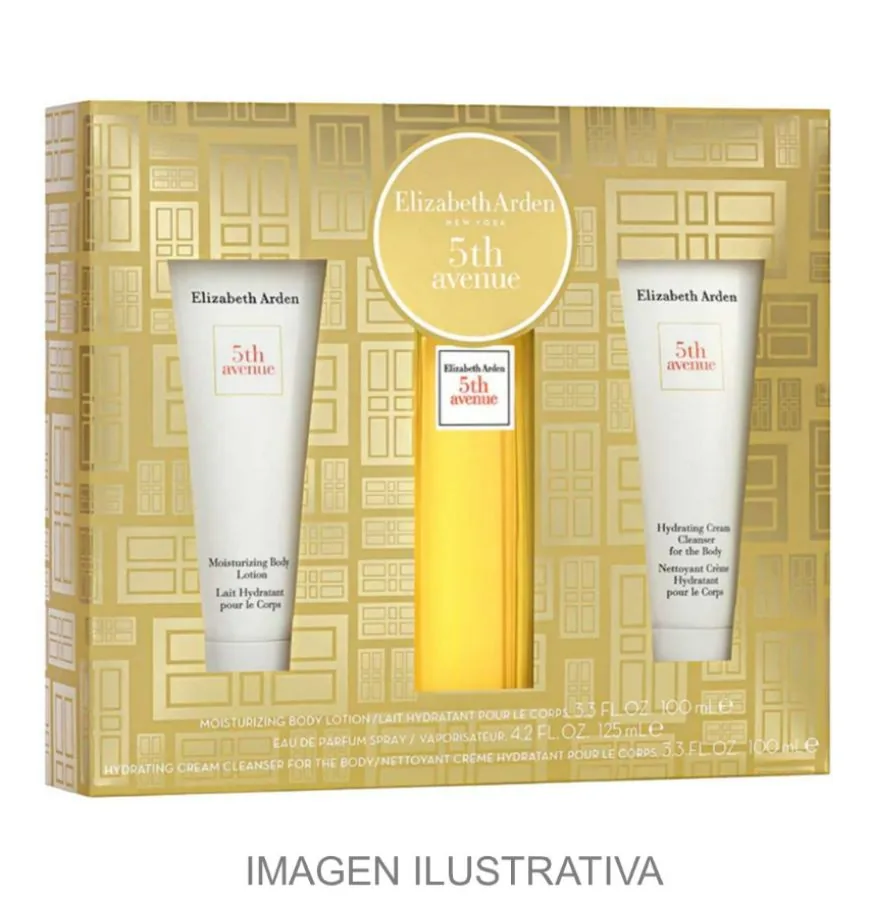 SET D ELIZABETH A. 5TH AVE. 125ML. EDP+2 CREMAS