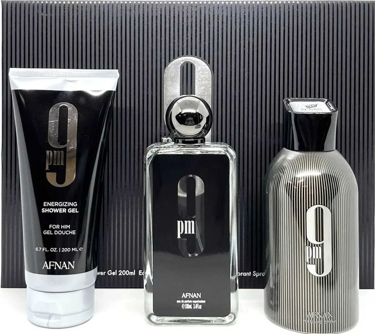 SET C AFNAN 9PM 100ML. EDP+GEL+DESODORANTE