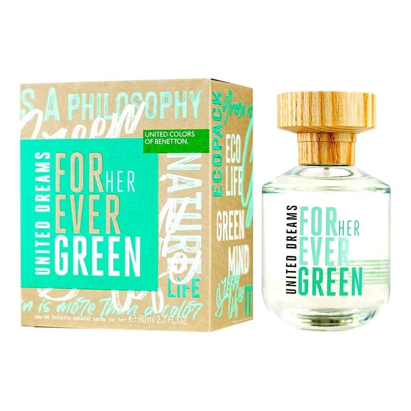 SET D BENETTON UNITED DREAMS FOREVER GREEN 80ML. E