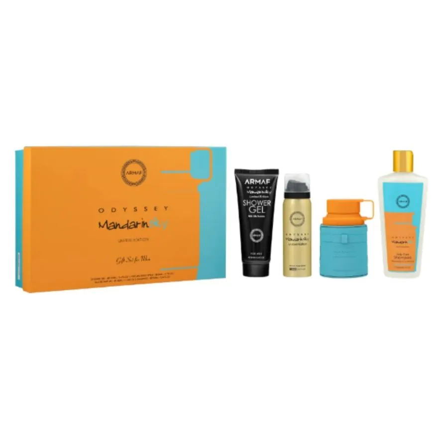 SET C ARMAF ODYSSEY MANDARIN SKY 100ML. EDP+GEL+DESODORANTE+SHAMPOO
