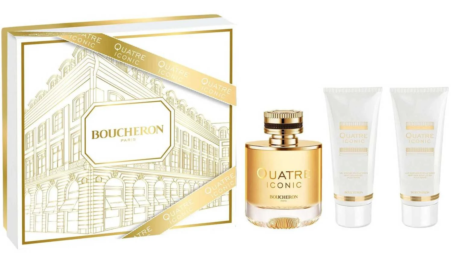 SET D BOUCHERON QUATRE ICONIC 100ML. EDP+CREMA+GEL