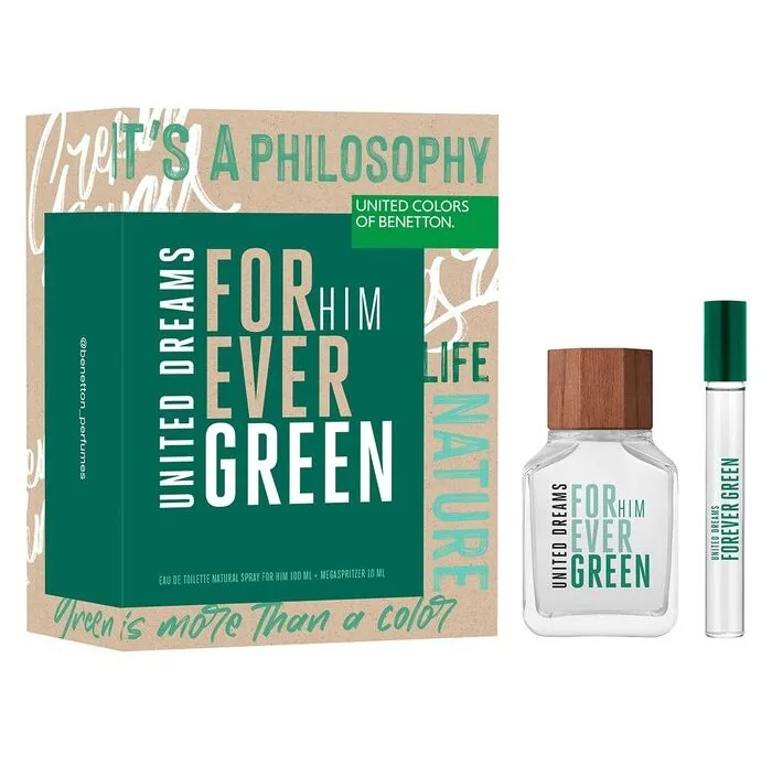 SET C BENETTON UNITED DREAMS FOREVER GREEN 100ML.