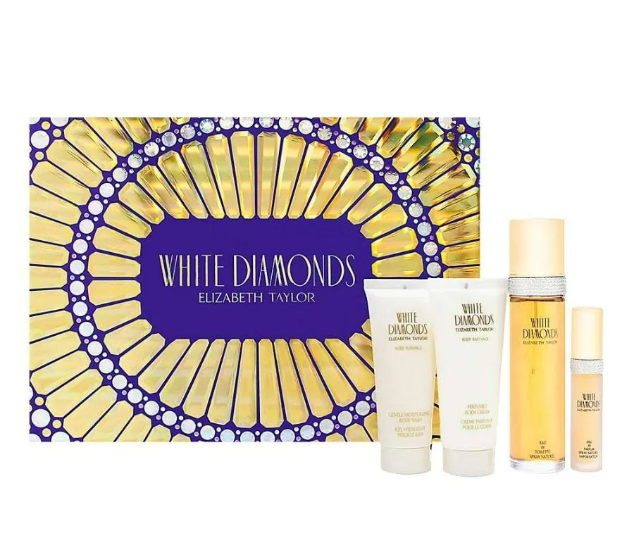 SET D ELIZABETH T. WHITE DIAMONDS 100ML. EDT+CREMA+GEL+MINI