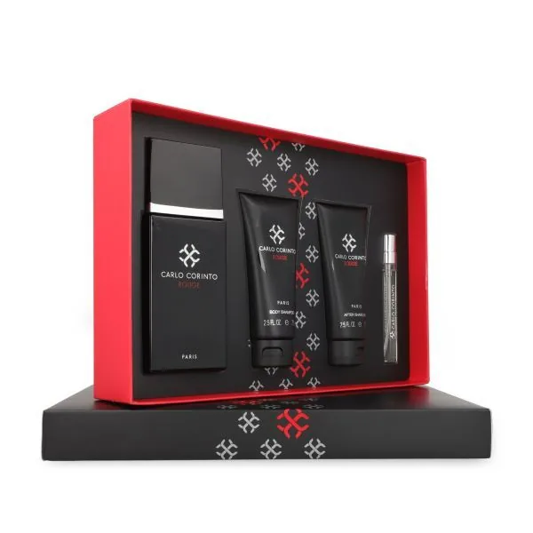 SET C CARLO C. ROUGE 100ML. EDT+SHAMPOO+AFTER+MINI