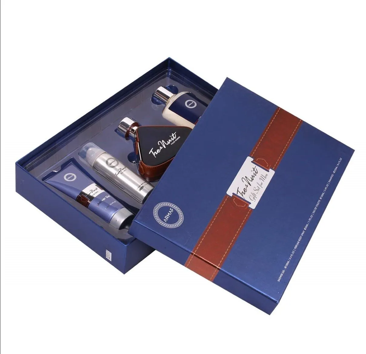 SET C ARMAF TRES NUIT 100ML. EDP+GEL+DESODORANTE+SHAMPOO
