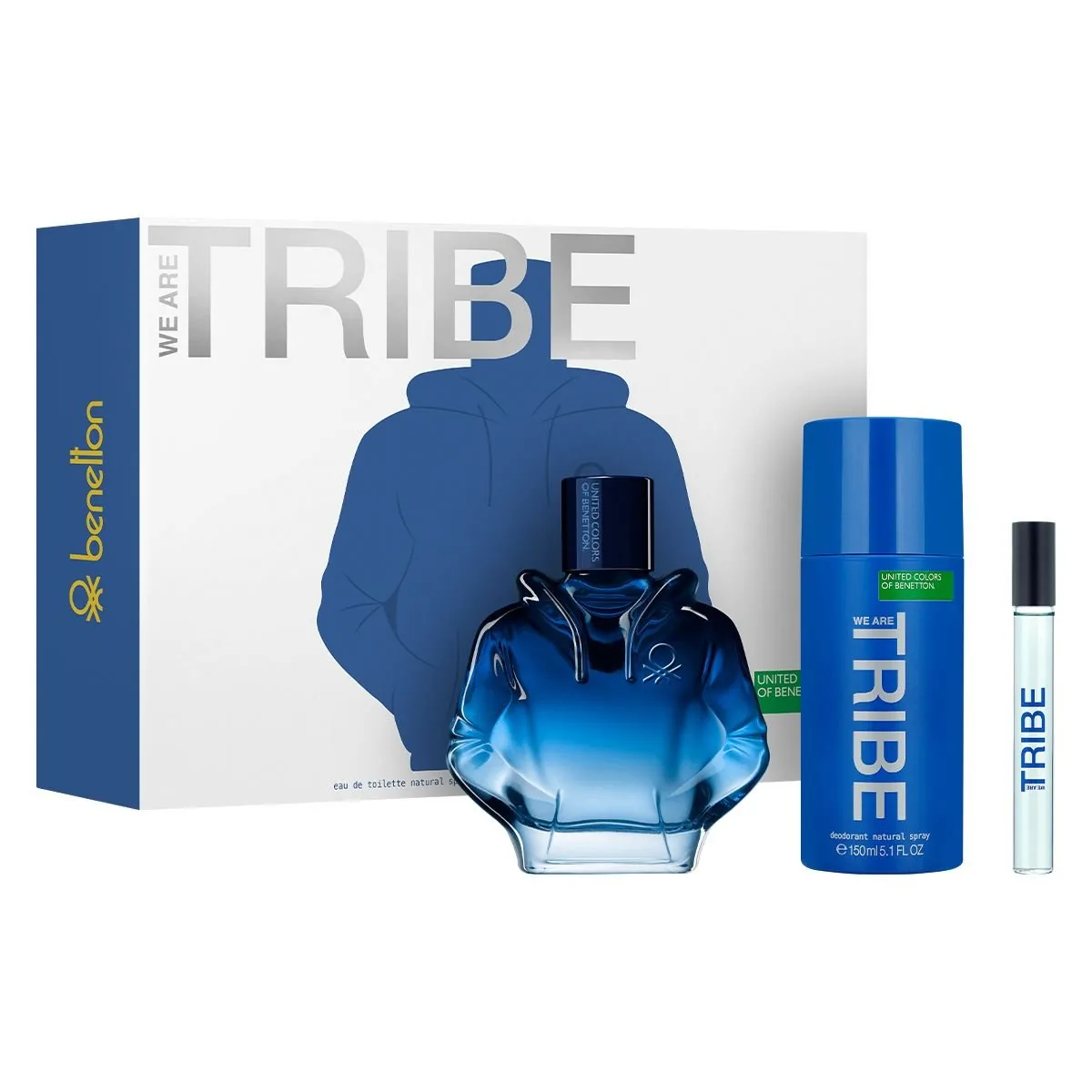 SET C BENETTON WE ARE TRIBE 90ML. EDT+DESODORANTE+