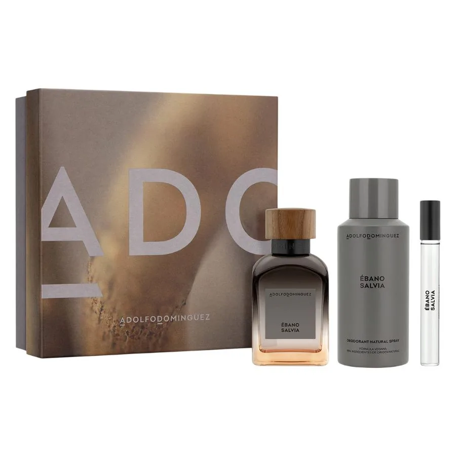SET C ADOLFO DOMINGUEZ EBANO SALVIA 120ML. EDP+DESODORANTE+MINI