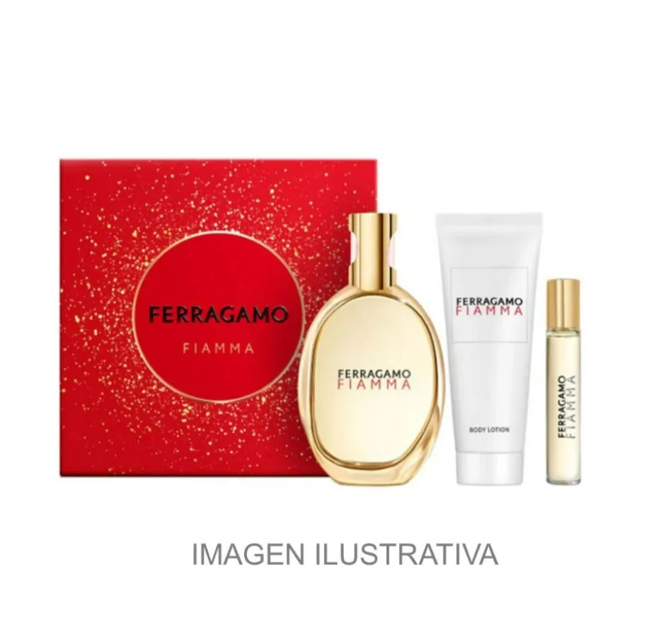 SET D FERRAGAMO FERRAGAMO FIAMMA 100ML. EDP+CREMA+MINI