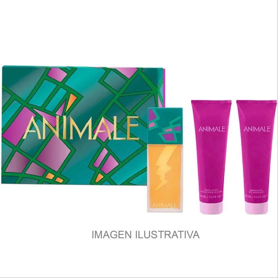 SET D ANIMALE TRAD. 100ML. EDP+CREMA+GEL