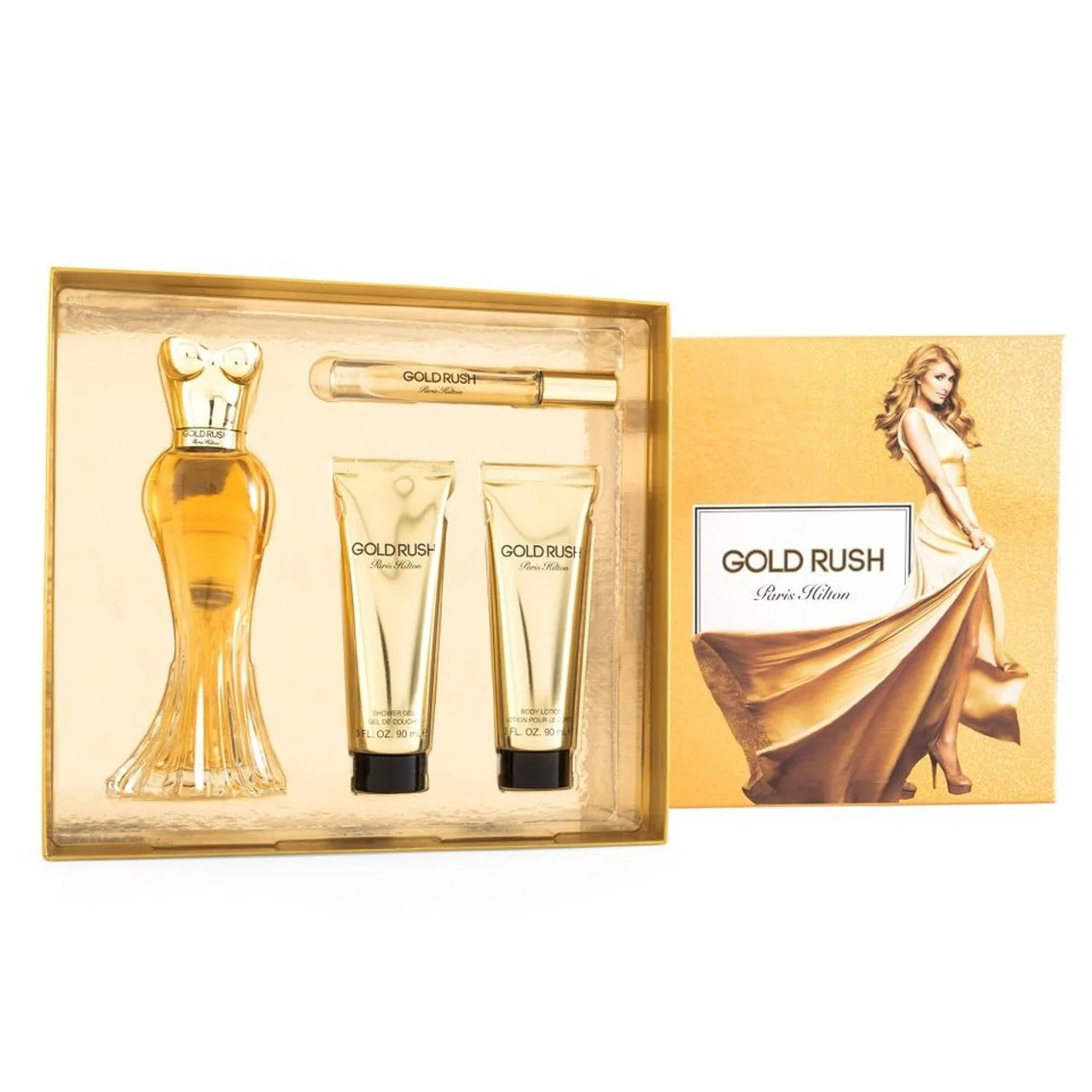 SET D PARIS H. GOLD RUSH 100ML. EDP+GEL+CREMA+MINI