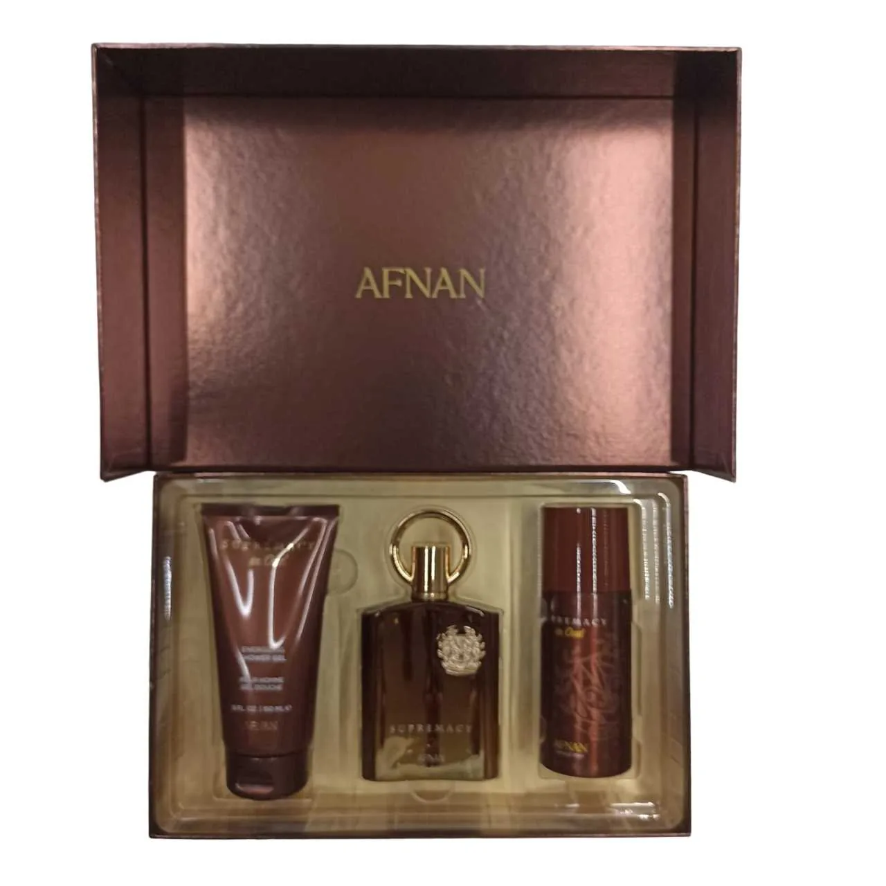 SET C AFNAN SUPREMACY IN OUD PARFUM 100ML.+GEL+DESODORANTE