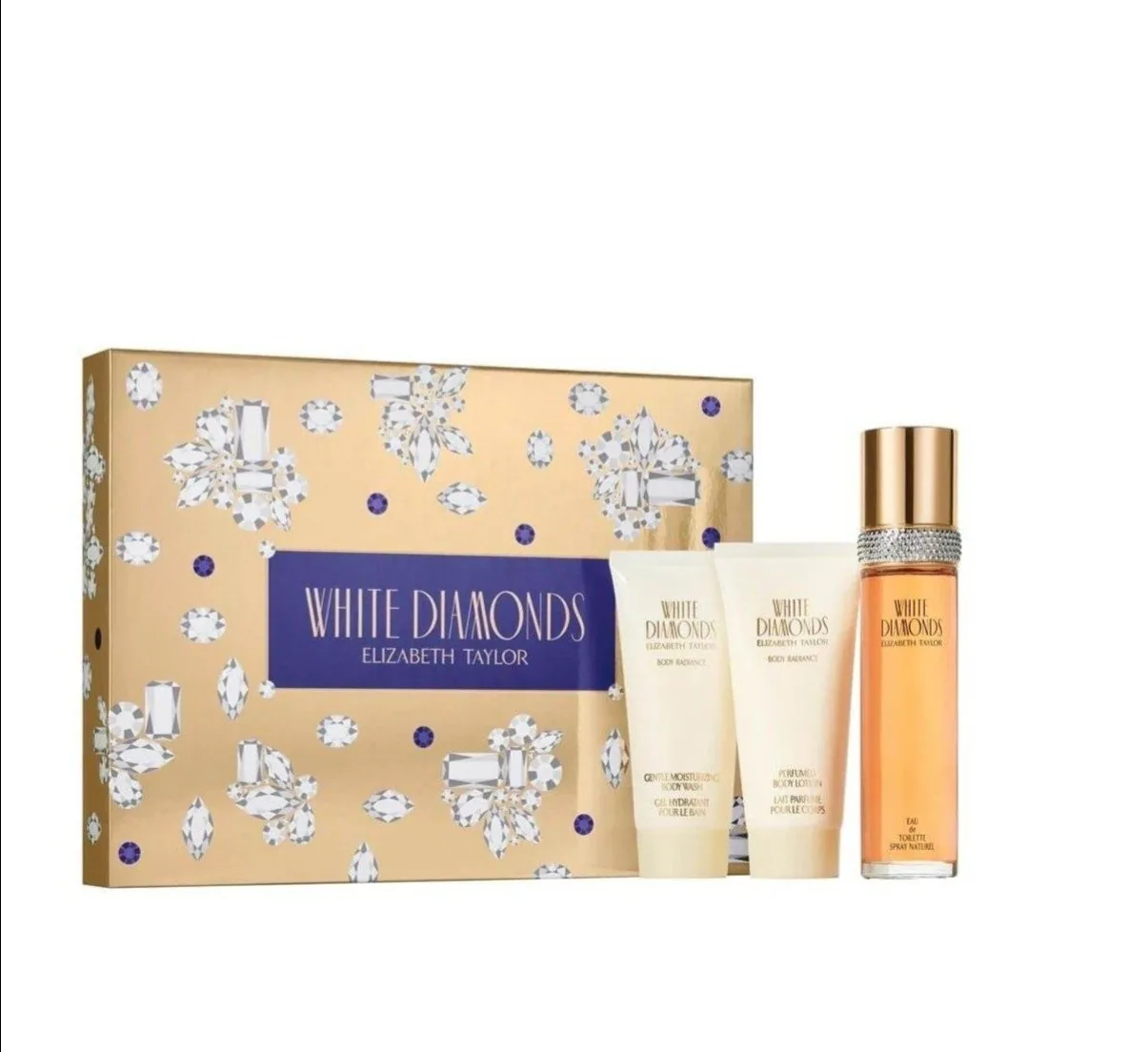 SET D ELIZABETH T. WHITE DIAMONDS 100ML. EDT+CREMA+GEL