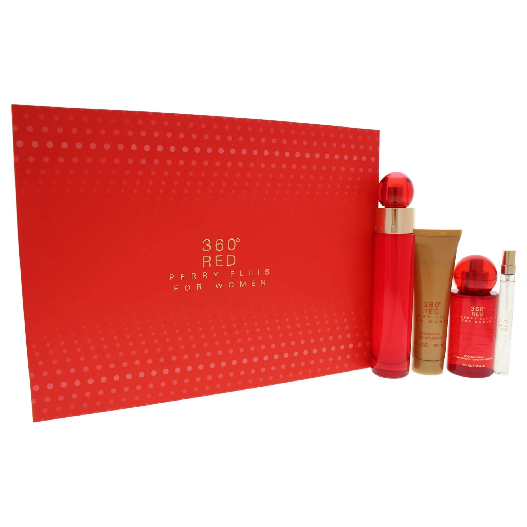 SET D PERRY E. 360∞ RED 100ML. EDP+BODY+GEL+MINI