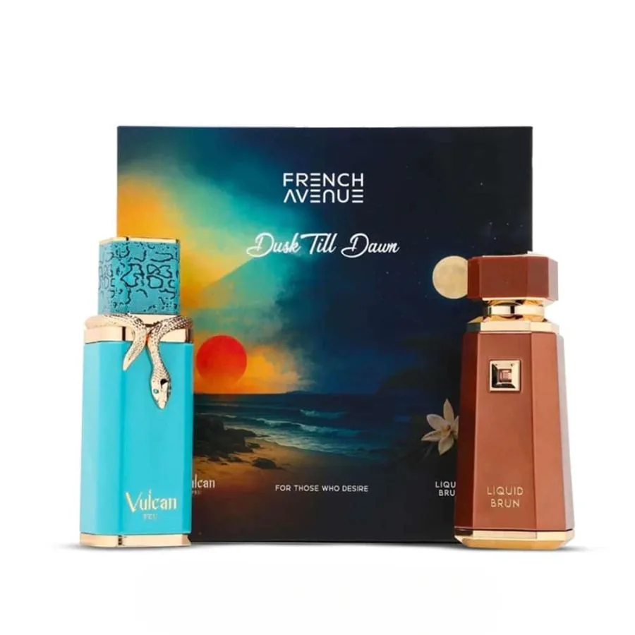 SET U FRENCH AVENUE VULCAN FEU+LIQUID BRUN EXTRAIT DE PARFUM 2X100ML.