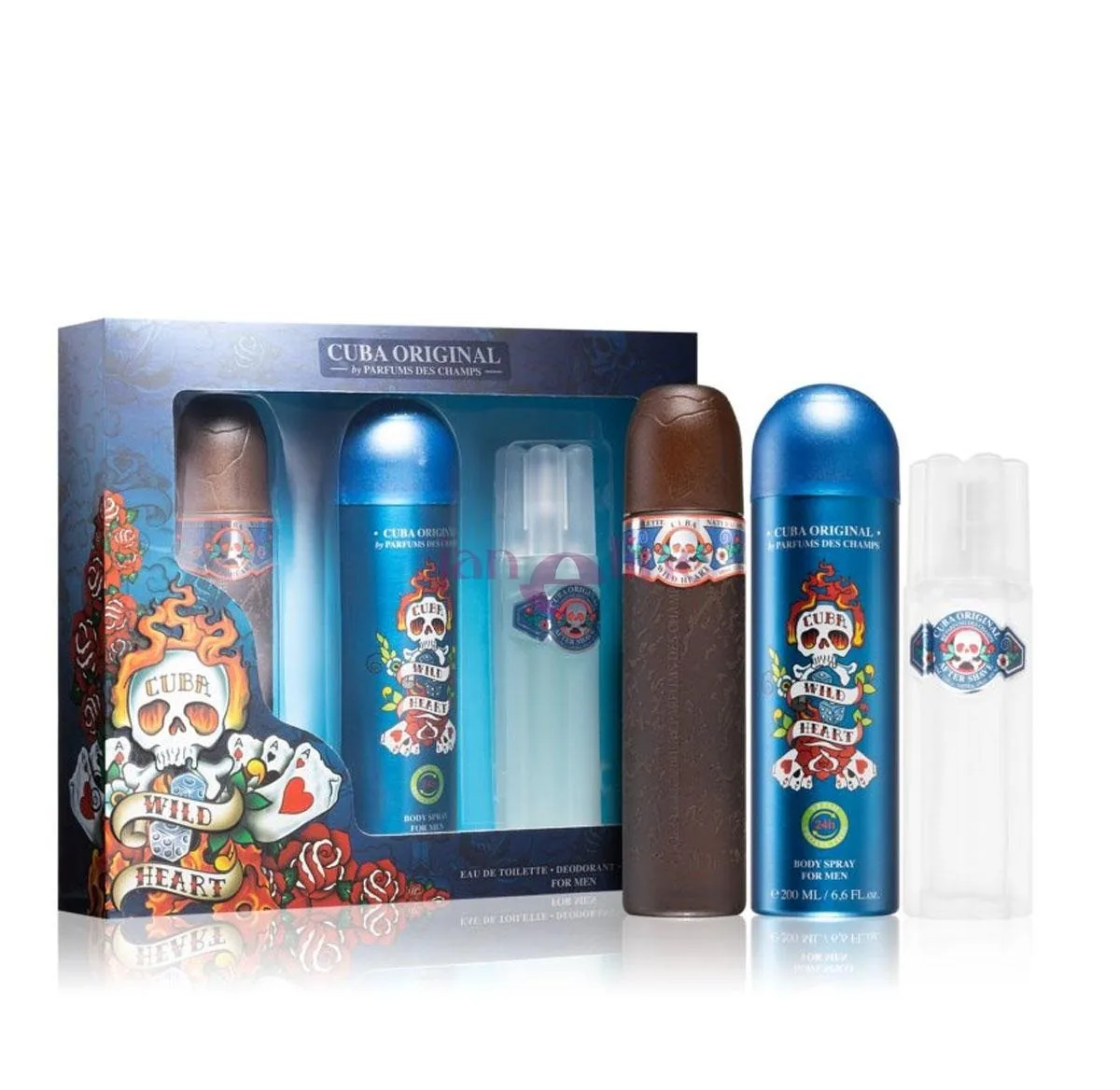 SET C CUBA WILD HEART 100ML. EDT+AFTER+DESODORANTE