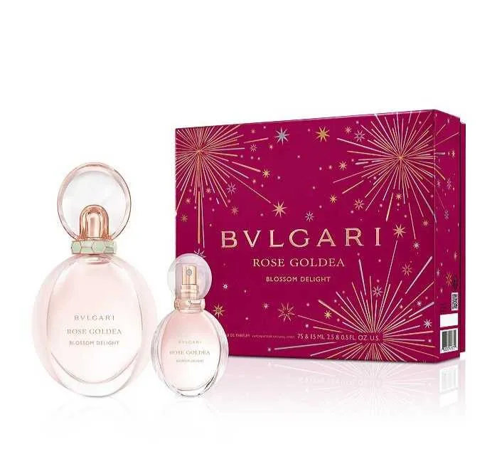 SET D BVLGARI ROSE GOLDEA BLOSSOM DELIGHT 75ML. EDP+MINI