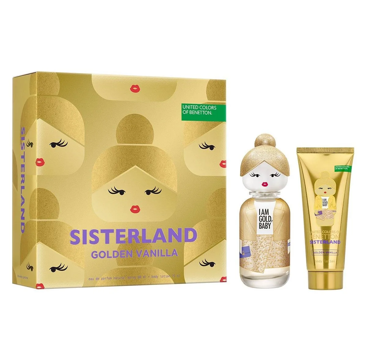 SET D BENETTON SISTERLAND GOLDEN VANILLA 80ML. EDP